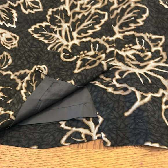 Dana Buchman Dresses Women’s (8) 100% Silk Vintage Olive Green Keyhole Floral - Picture 8 of 12